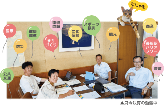 決算勉強中の様子